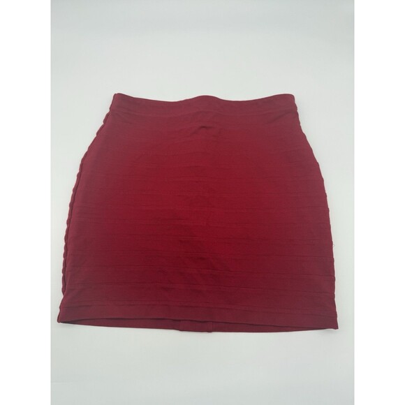 Express Mini Skirt Red Size 8 EUC Pencil Skirt - Picture 1 of 7